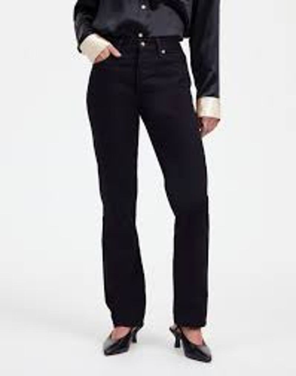 Alexa Chung for AG Jeans Womens 25 Black Wash Bootcut Denim 100% Cotto